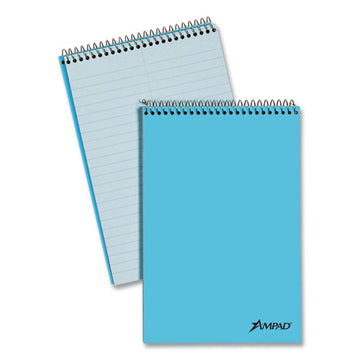 Ampad® Steno Pads, Gregg Rule, Blue Cover, 80 Green-tint 6 X 9 Sheets freeshipping - TVN Wholesale
